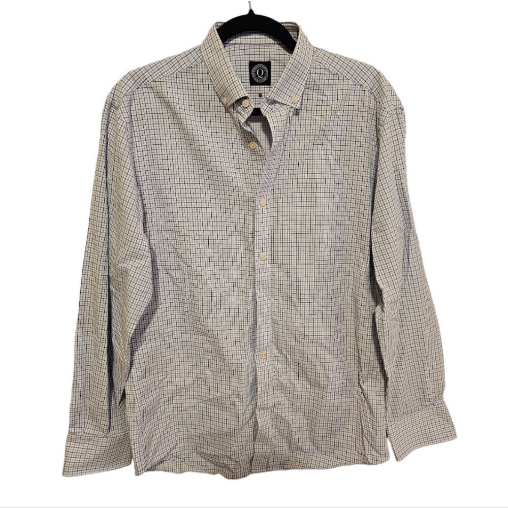 Q CLOTHIER Purveyors Of Fine Menswear Plaid Dress Shirt -‎ Size 16